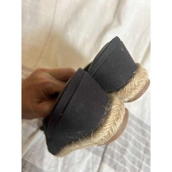 Life Stride Velocity Memory Foam Wedge Sandals 9M Espadrille Black Flower. M3 - Picture 5 of 7